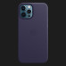 Оригінальний чохол Apple Leather Case with MagSafe для iPhone 12 | 12 Pro (Deep Violet) (MJYR3)